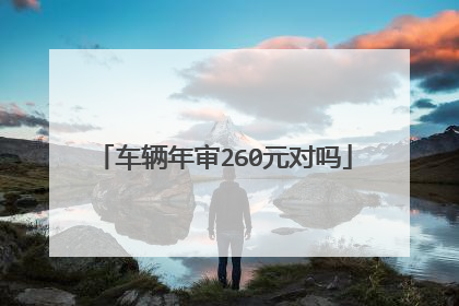 车辆年审260元对吗