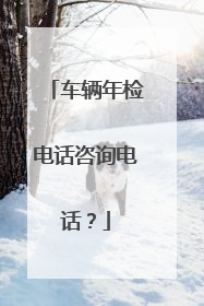 车辆年检电话咨询电话？