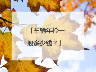 车辆年检一般多少钱？