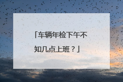 车辆年检下午不知几点上班？