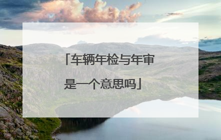 车辆年检与年审是一个意思吗