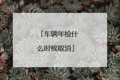 车辆年检什么时候取消