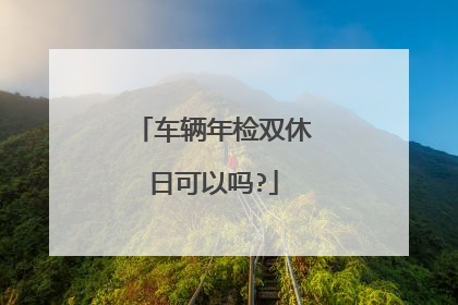 车辆年检双休日可以吗?