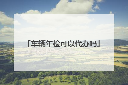 车辆年检可以代办吗