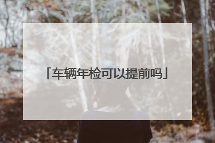 车辆年检可以提前吗
