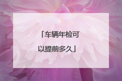 车辆年检可以提前多久