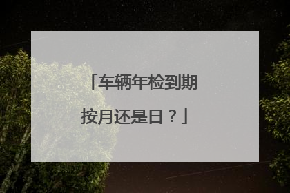 车辆年检到期按月还是日？