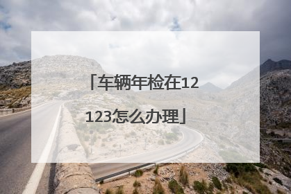 车辆年检在12123怎么办理