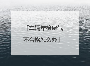 车辆年检尾气不合格怎么办