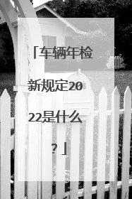 车辆年检新规定2022是什么？