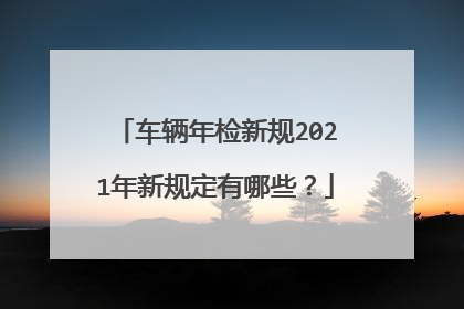 车辆年检新规2021年新规定有哪些？