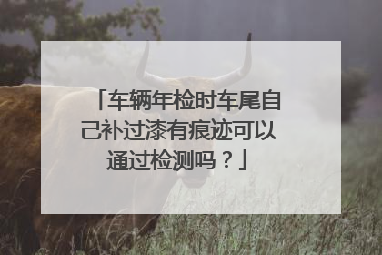 车辆年检时车尾自己补过漆有痕迹可以通过检测吗？