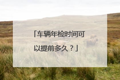 车辆年检时间可以提前多久？