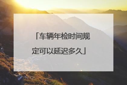 车辆年检时间规定可以延迟多久