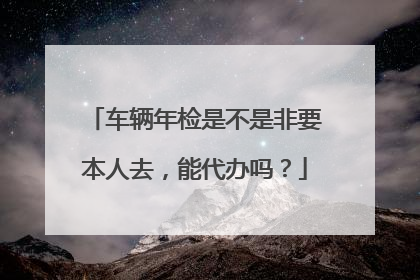车辆年检是不是非要本人去，能代办吗？