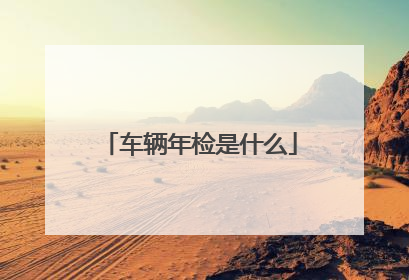 车辆年检是什么