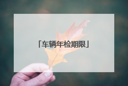 车辆年检期限