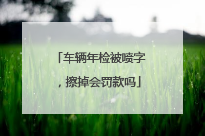 车辆年检被喷字，擦掉会罚款吗