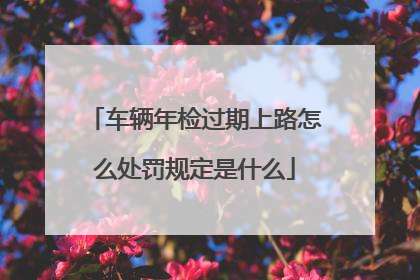 车辆年检过期上路怎么处罚规定是什么