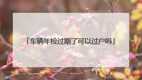 车辆年检过期了可以过户吗