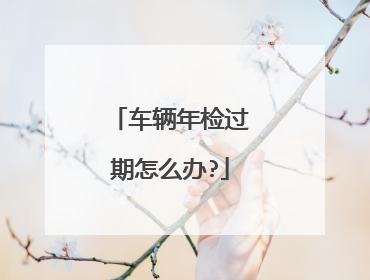 车辆年检过期怎么办?