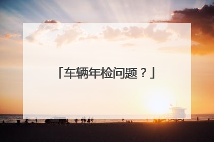 车辆年检问题？