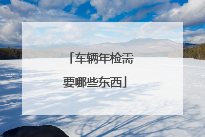 车辆年检需要哪些东西