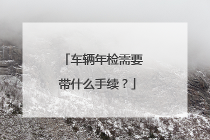 车辆年检需要带什么手续？
