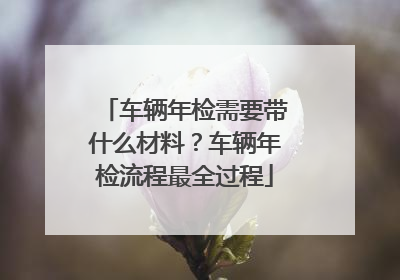 车辆年检需要带什么材料？车辆年检流程最全过程