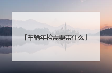 车辆年检需要带什么
