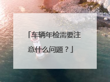 车辆年检需要注意什么问题？