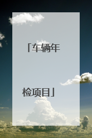 车辆年检项目