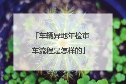 车辆异地年检审车流程是怎样的