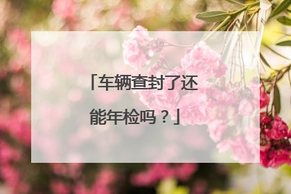 车辆查封了还能年检吗？