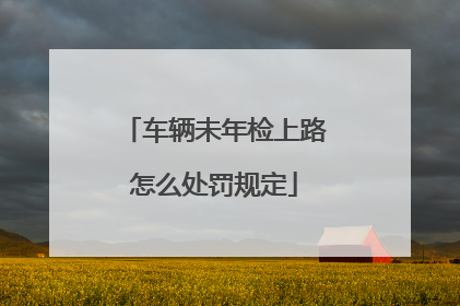 车辆未年检上路怎么处罚规定