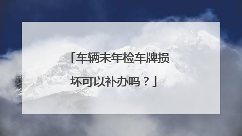 车辆未年检车牌损坏可以补办吗？