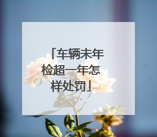 车辆未年检超一年怎样处罚