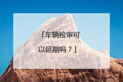 车辆检审可以延期吗？