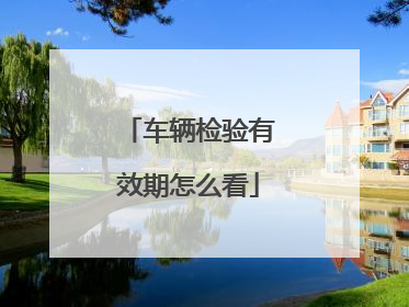 车辆检验有效期怎么看