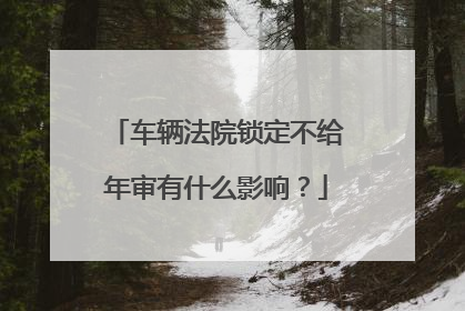 车辆法院锁定不给年审有什么影响？
