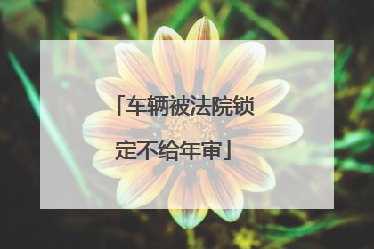 车辆被法院锁定不给年审