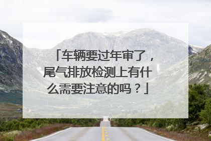 车辆要过年审了，尾气排放检测上有什么需要注意的吗？
