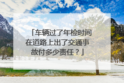 车辆过了年检时间在道路上出了交通事故付多少责任？