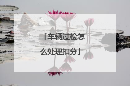 车辆过检怎么处理扣分