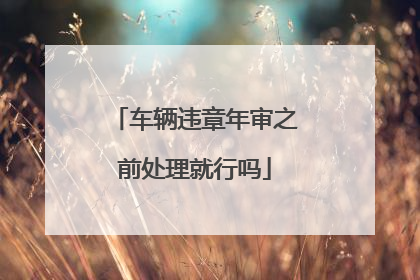 车辆违章年审之前处理就行吗