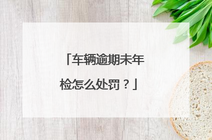 车辆逾期未年检怎么处罚？
