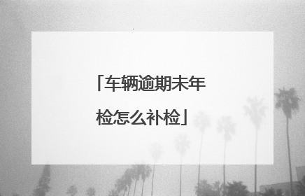 车辆逾期未年检怎么补检