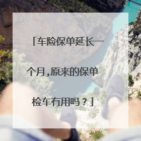 车险保单延长一个月,原来的保单检车有用吗？