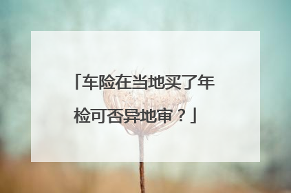 车险在当地买了年检可否异地审？