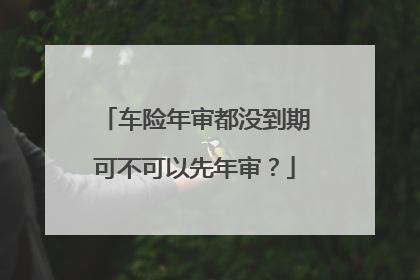 车险年审都没到期可不可以先年审？